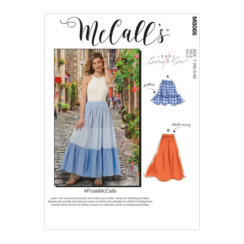 Mccall's Sewing Pattern 8066 Pull-On Gathered Skirts 2