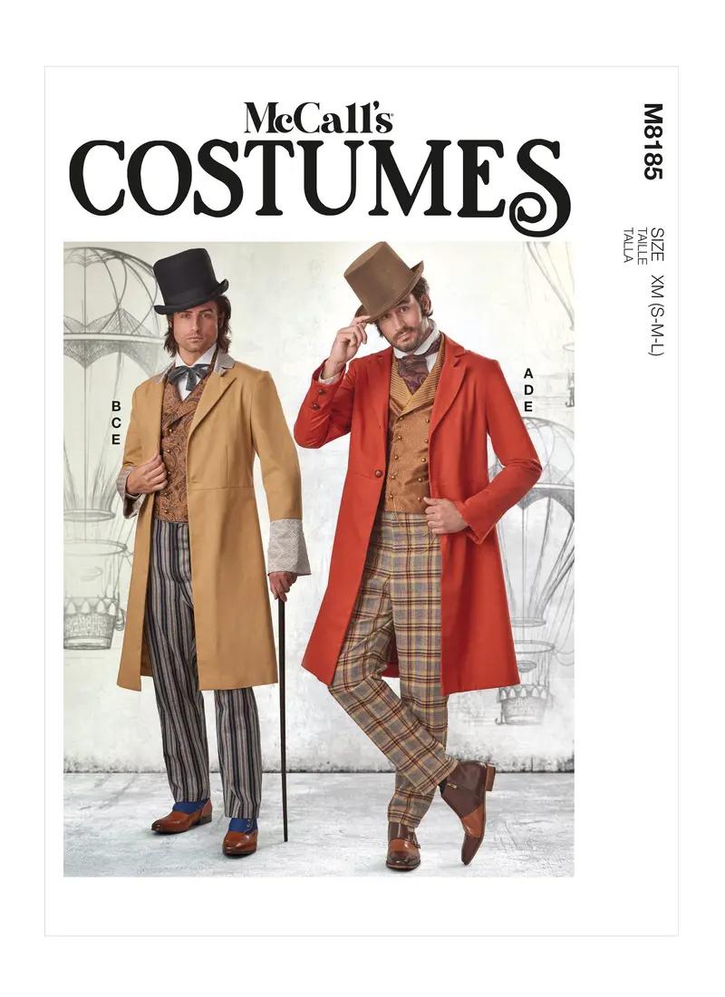 Mccall's Sewing Pattern 8185 Men's Victorian Costume 2