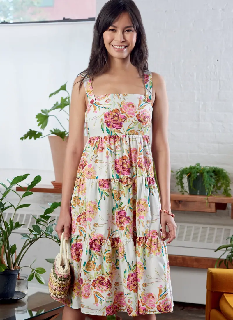 Mccall's Sewing Pattern 8193 Tiered Dresses 1