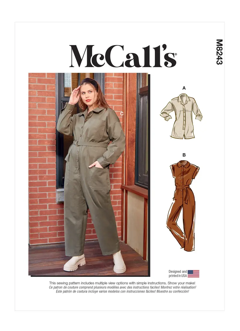 Mccall's Sewing Pattern 8243 Misses' And Women's Romper And Jumpsuits 2
