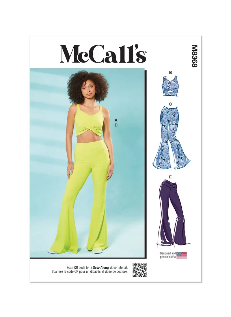 Mccall's Sewing Pattern 8368 Misses' Knit Tops And Pants 2