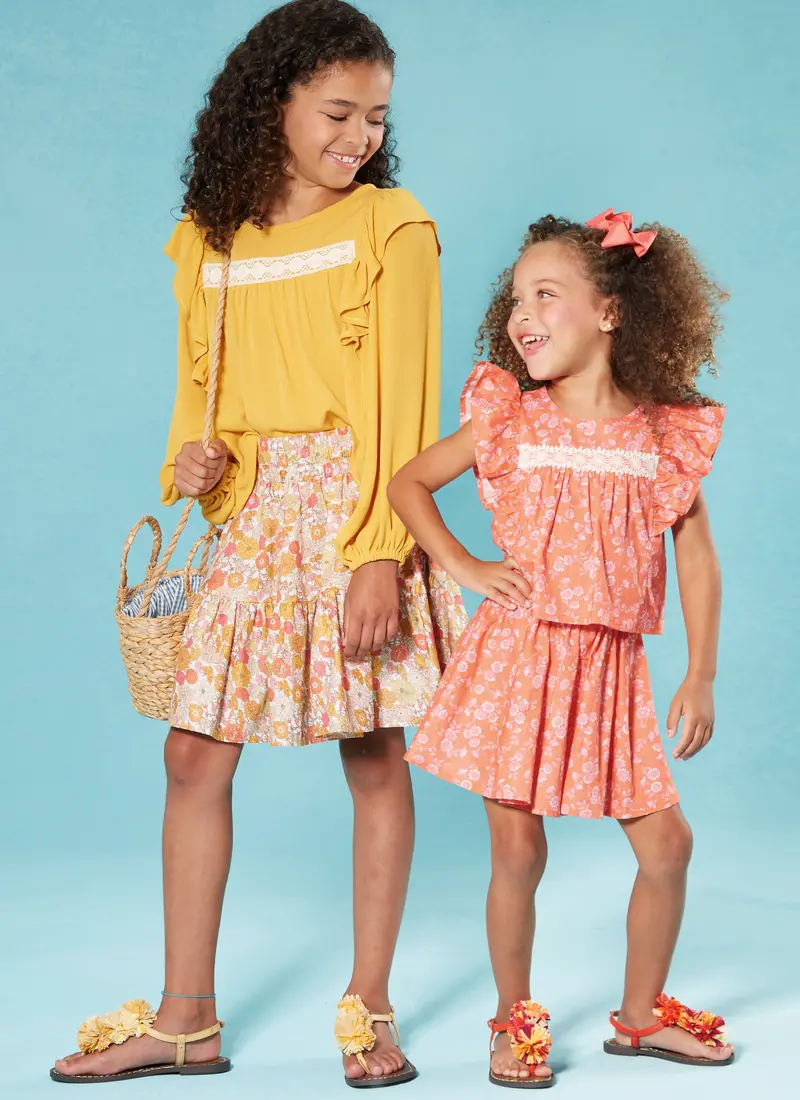 Mccall's Sewing Pattern 8373 Children's And Girls' Top And Skirt 1
