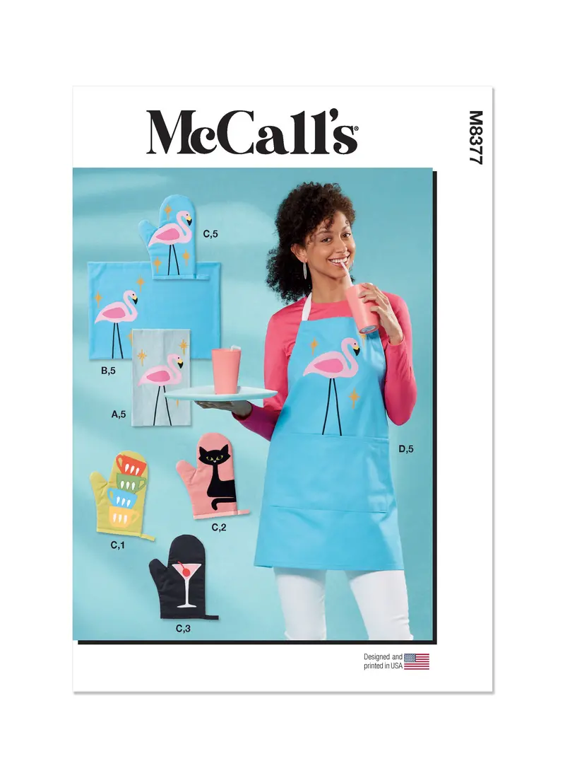 Mccall's Sewing Pattern 8377 Apron And Kitchen Accessories 2