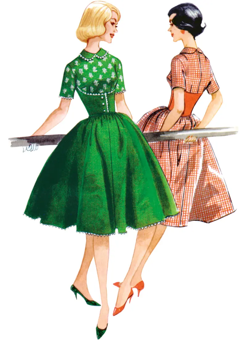Mccall's Sewing Pattern 8401 1950'S Midriff Dress 1