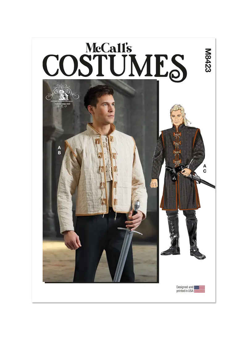 Mccall's Sewing Pattern 8423 Men's Knight Costume 2