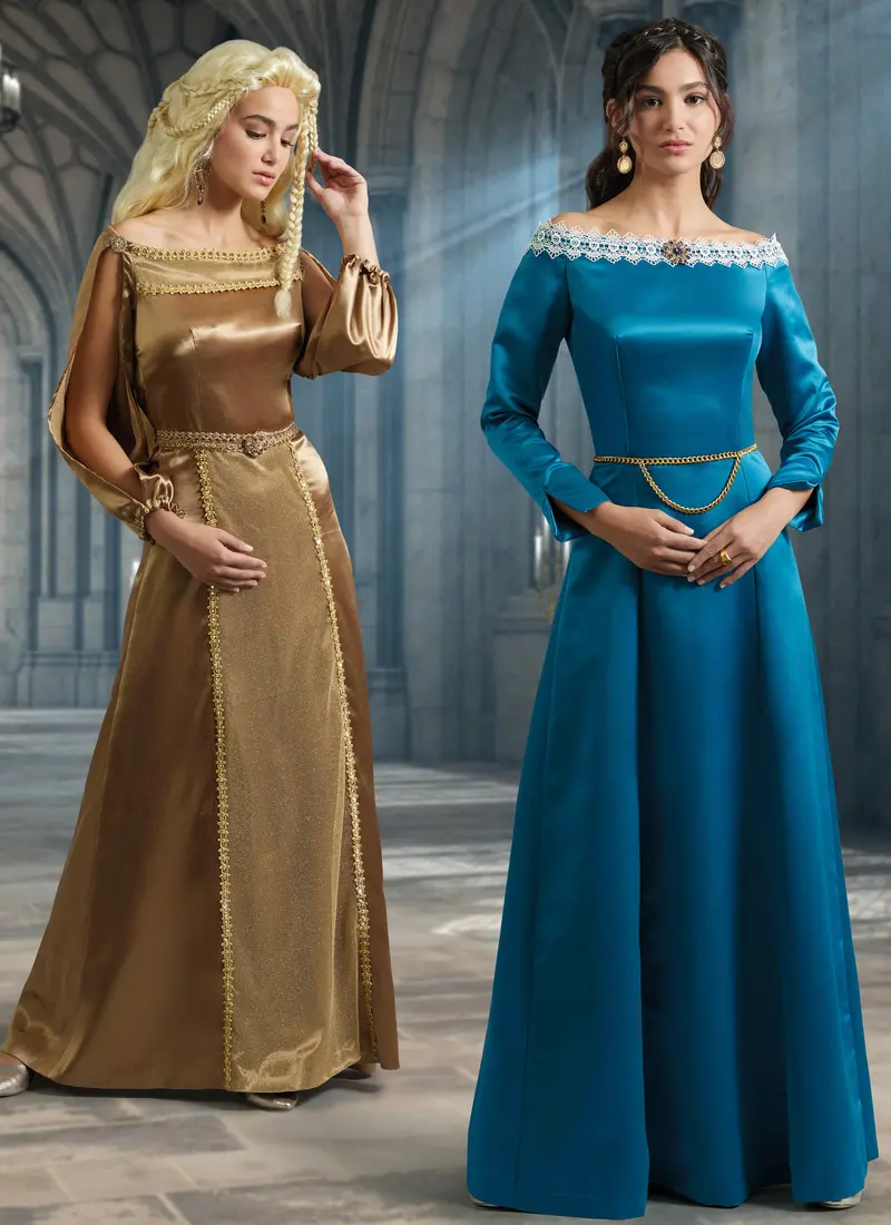 Mccall's Sewing Pattern 8424 Medieval Dress Costume 1