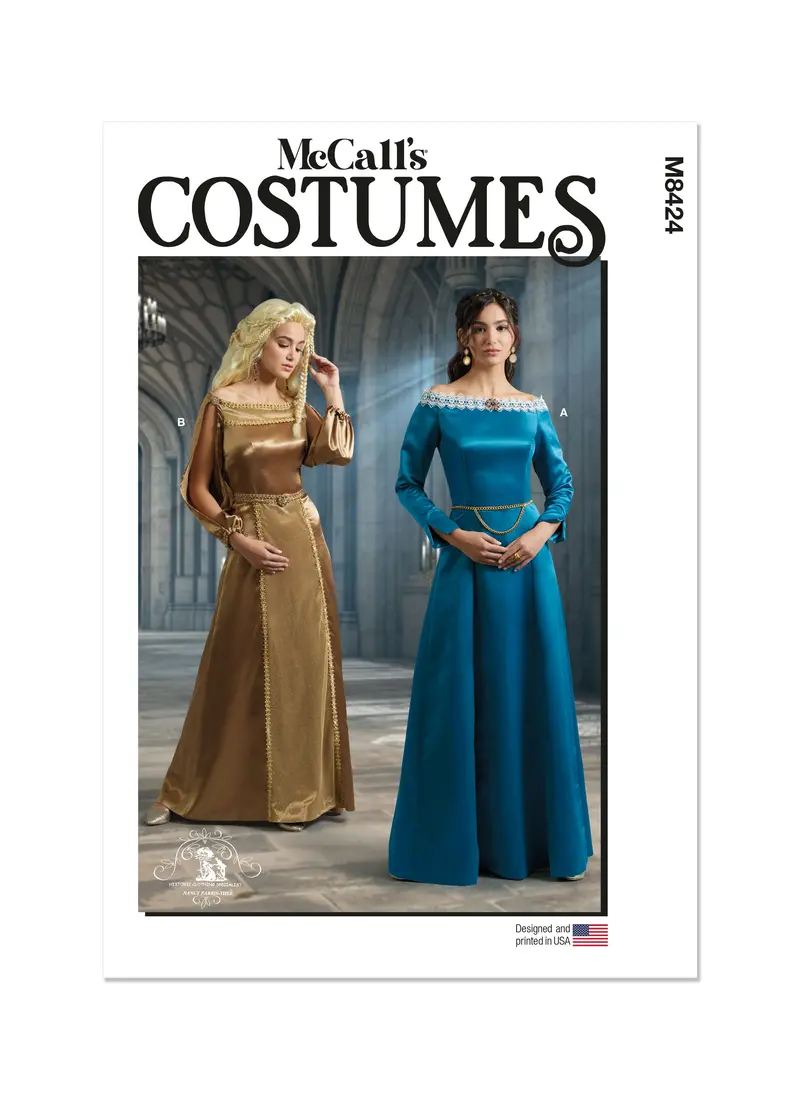 Mccall's Sewing Pattern 8424 Medieval Dress Costume 2