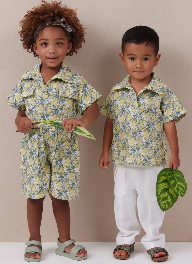 Mccall's Sewing Pattern 8461 Toddlers' Top, Romper And Pants 1