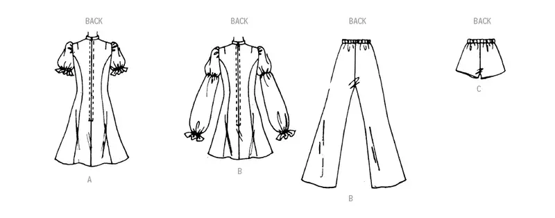 Mccall's Sewing Pattern 8465 Dress, Tunic, Pants And Panties 2