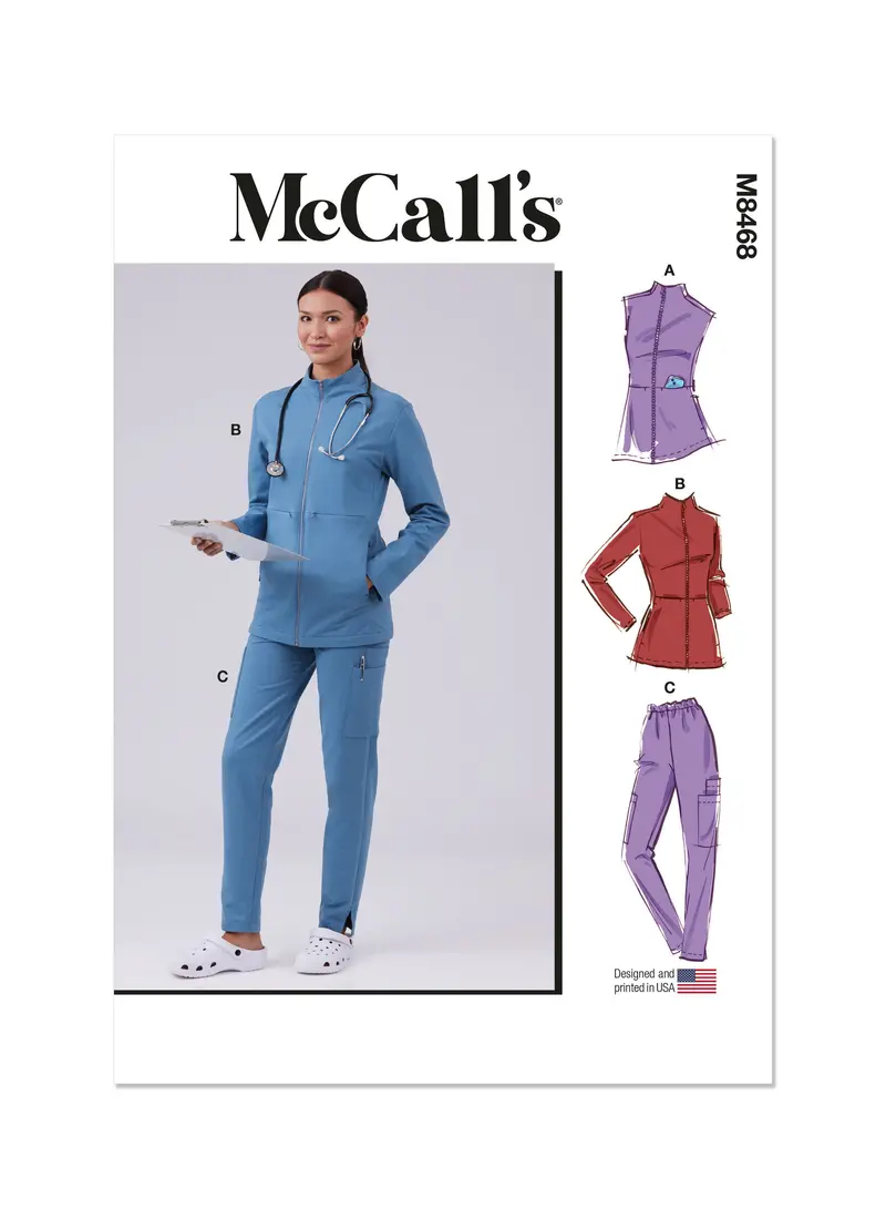 Mccall's Sewing Pattern 8468 Scrubs 2
