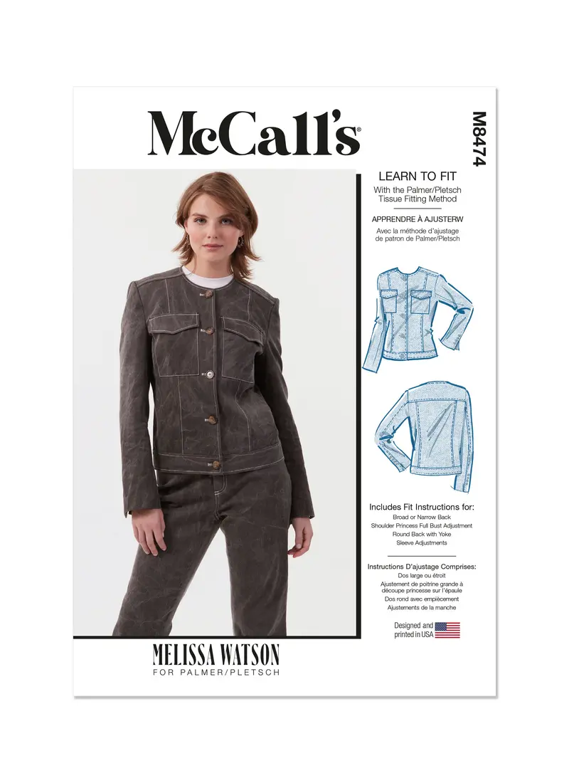 Mccall's Sewing Pattern 8474 Misses' Jacket By Melissa Watson 2