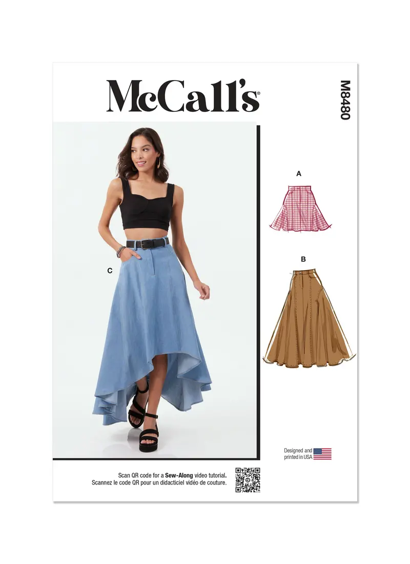 Mccall's Sewing Pattern 8480 Misses' Skirt In Three Lengths 2