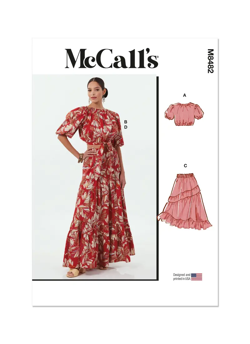 Mccall's Sewing Pattern 8482 Misses' Tops And Skirts 2