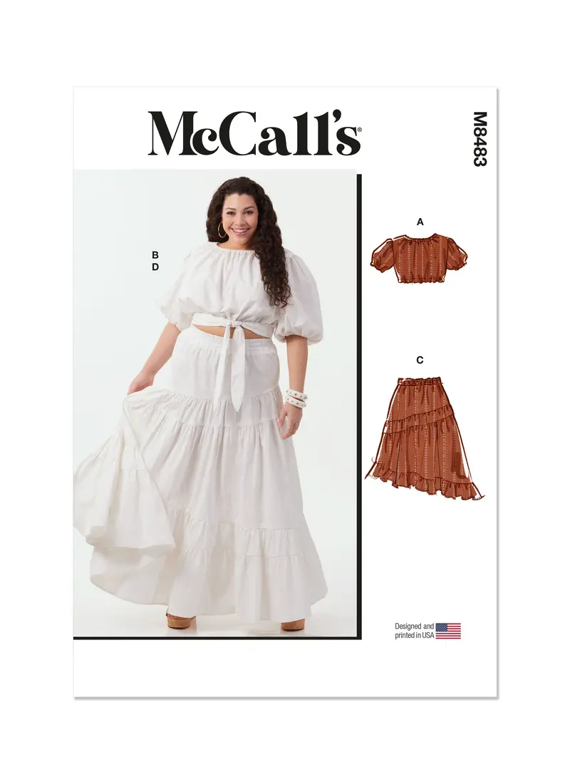 Mccall's Sewing Pattern 8483 Women's Tops And Skirts 2