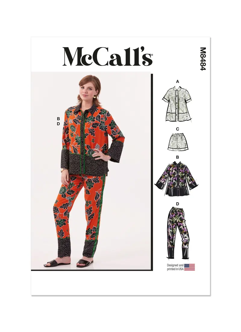 Mccall's Sewing Pattern 8484 Misses' Pajamas 2