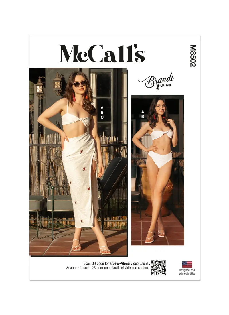 Mccall's Sewing Pattern 8502 Bikini And Skirt By Brandi Joan 2