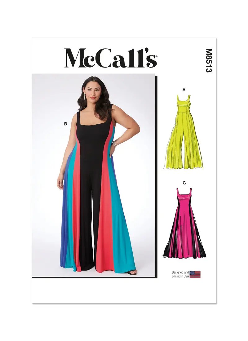 Mccall's Sewing Pattern 8513 Women's Knit Jumpsuits And Dress 2