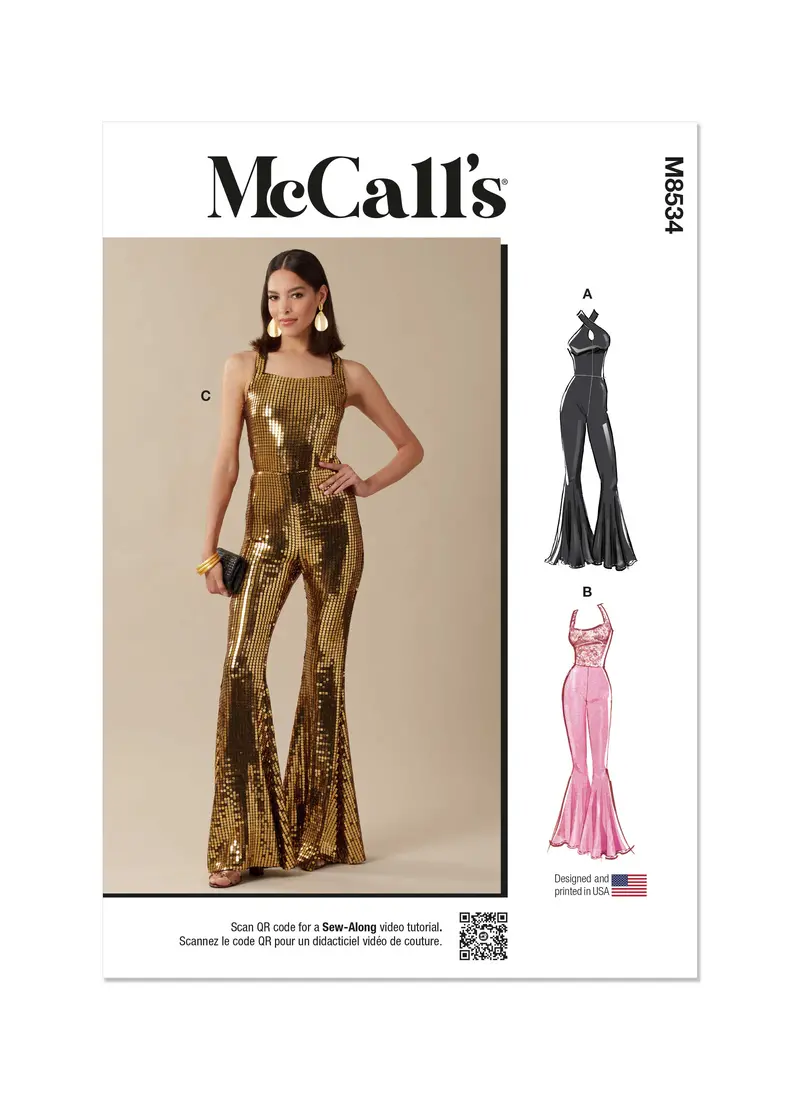 Mccall's Sewing Pattern 8534 Misses' Knit Jumpsuits 2