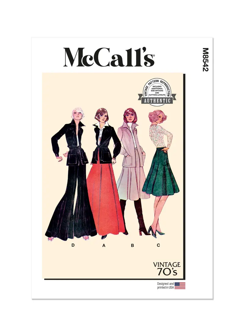 Mccall's Sewing Pattern 8542 Misses' Jacket, Skirt And Trousers 1