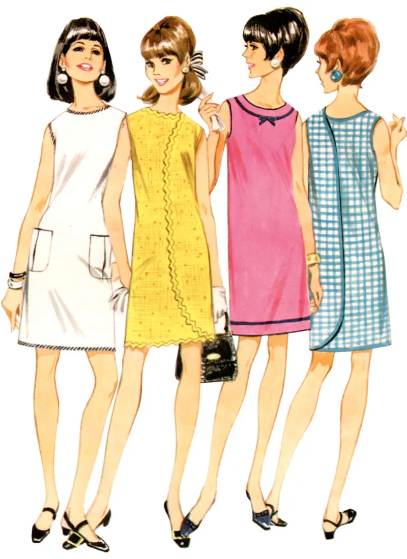 Mccall's Sewing Pattern 8571 1960'S Wrap-A-Rounder Dress 1