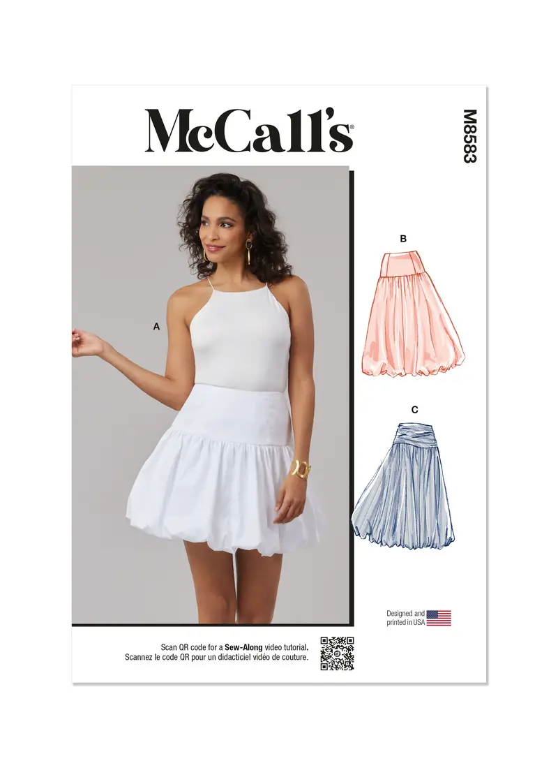 Mccall's Sewing Pattern 8583 Flared Skirt In Two Lengths 2
