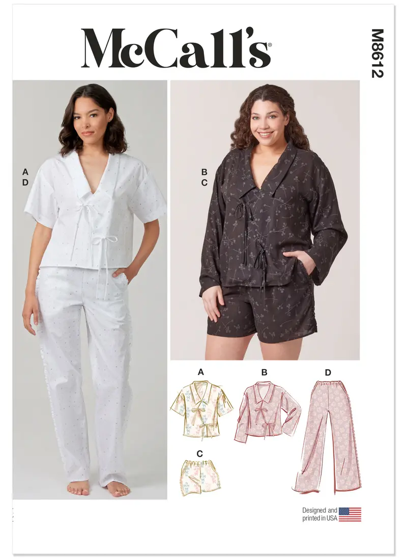 Mccall's Sewing Pattern 8612 Women's Pajamas 2