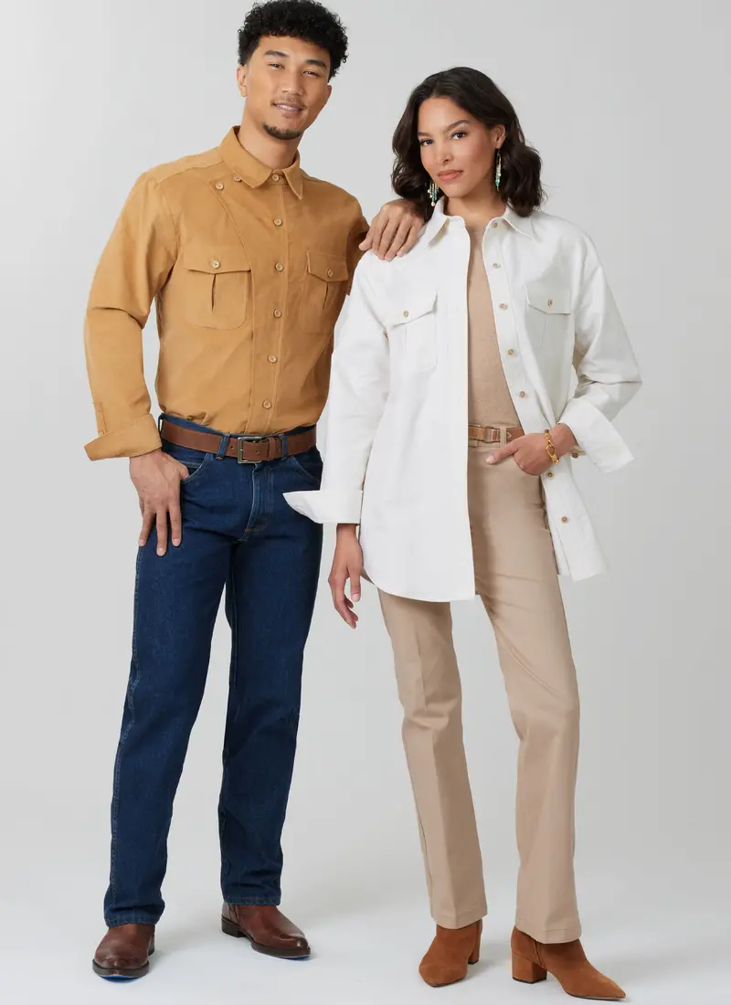 Mccall's Sewing Pattern 8615 Unisex Casual Button Front Shirts 1