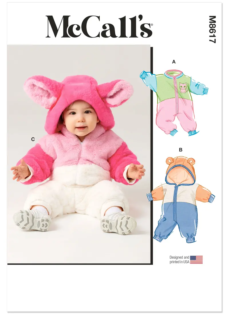 Mccall's Sewing Pattern 8617 Babies' Jumpsuits 2