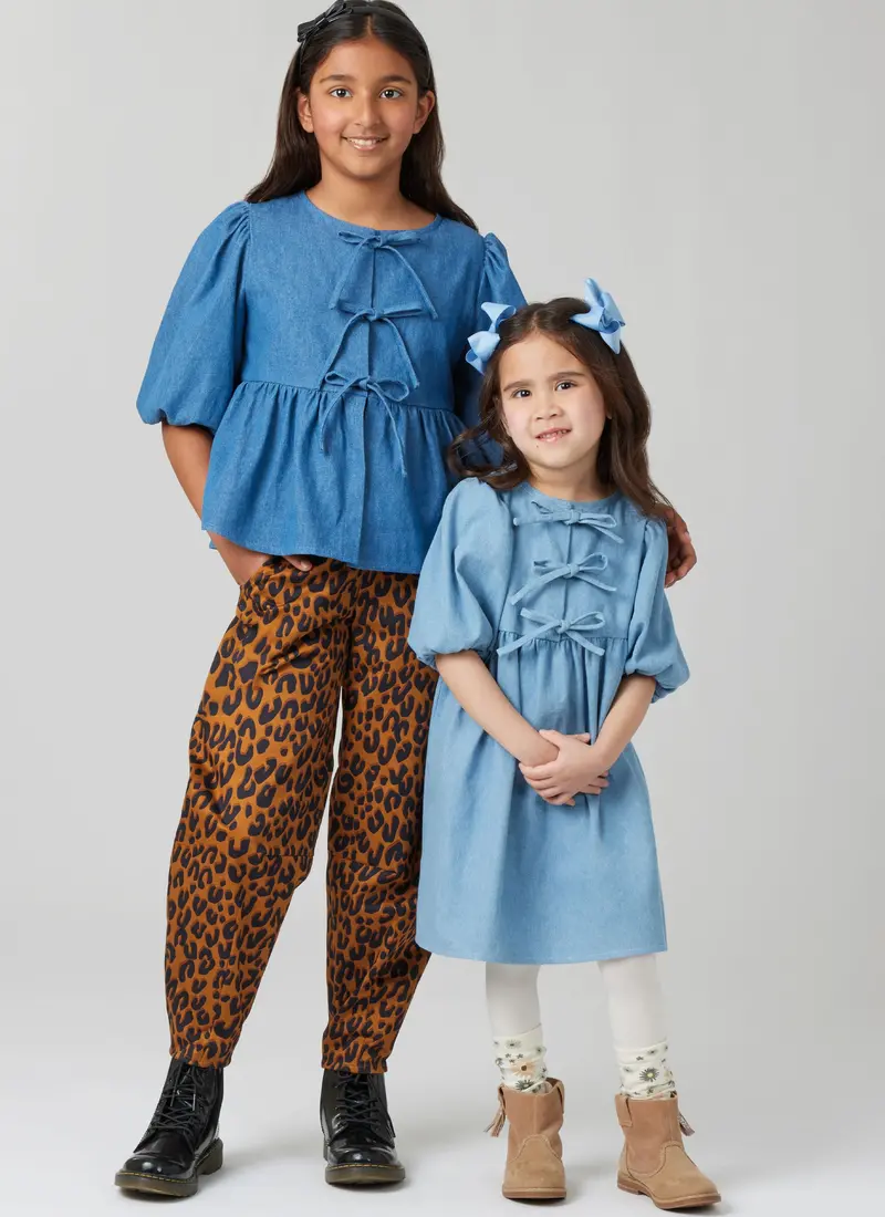 Mccall's Sewing Pattern 8618 Girls' Top, Dress And Pants 1