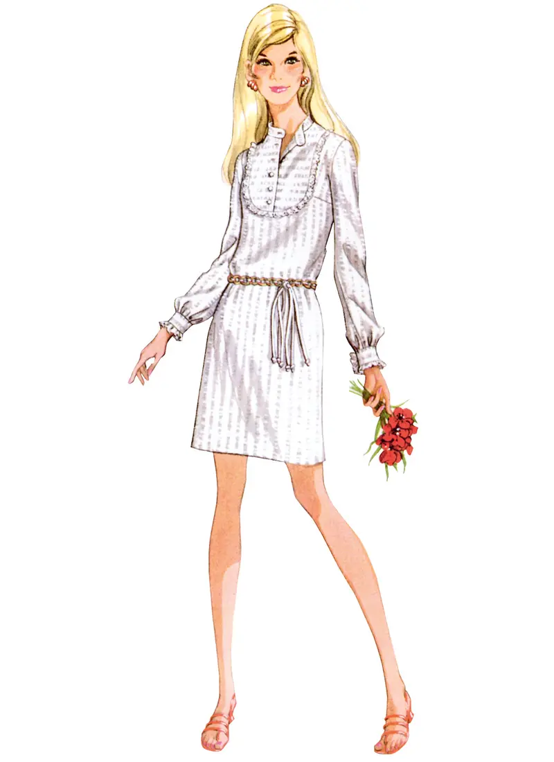 Mccall's Sewing Pattern 8621 Vintage 1960'S Shirtdress 1