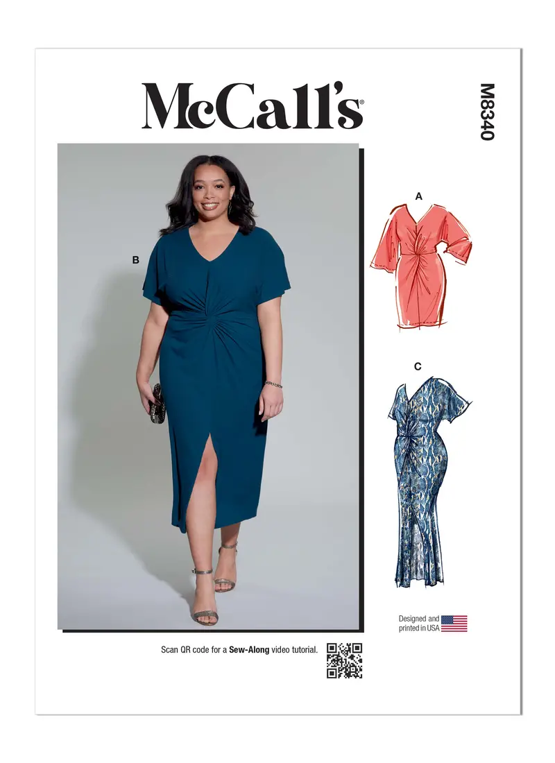 Mccall's Sewing Pattern M8340 Women's Knit Dress 2