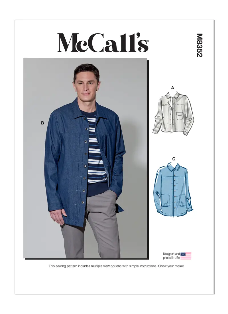 Mccall's Sewing Pattern M8352 Men's Jacket 2