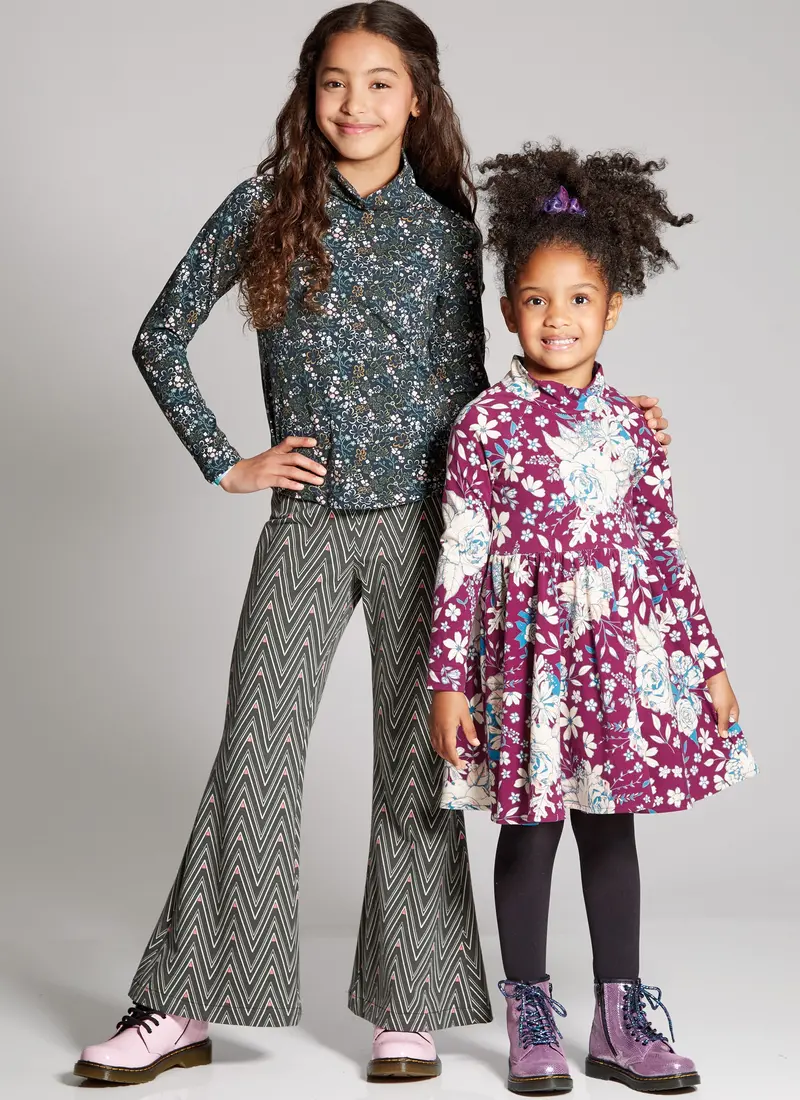 Mccall's Sewing Pattern M8353 Girls' Knit Top, Dresses And Pants 1