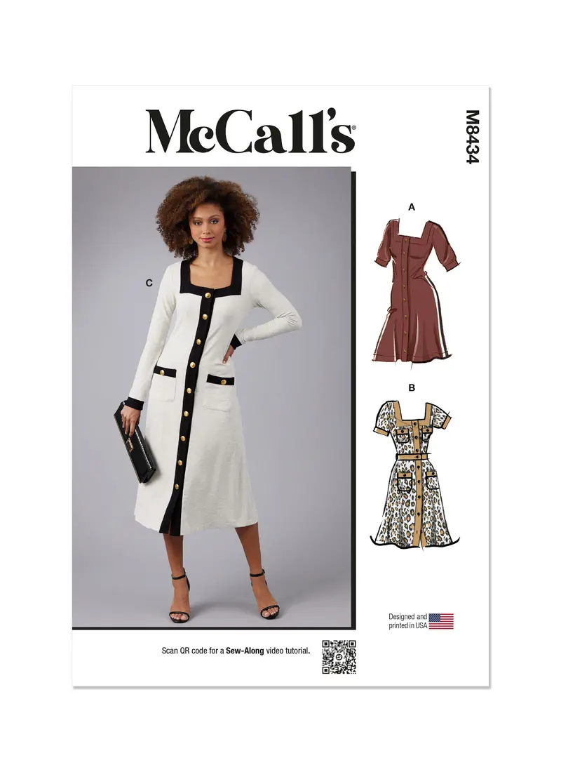Mccall's Sewing Pattern M8434 Misses' Knit Dresses 2