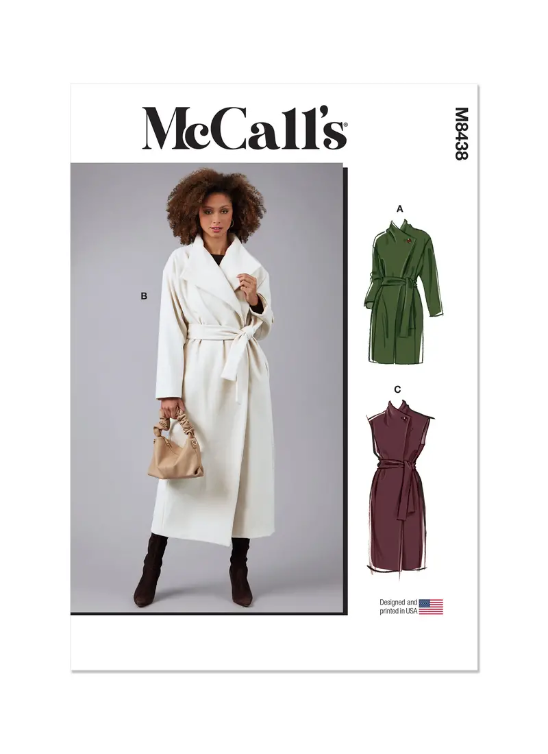Mccall's Sewing Pattern M8438 Misses' Coats And Vest 2
