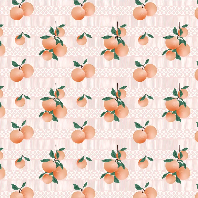 Mediterranean Organic Cotton Fabric, Seville 1