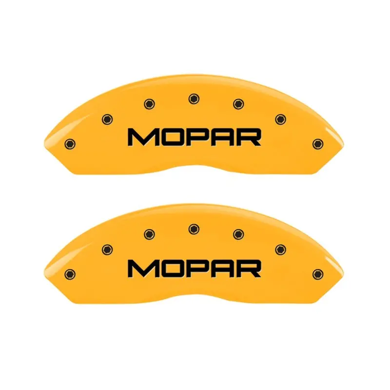 Mgp 2 Caliper Covers Engraved Front Mopar Yellow Finish Black Char 2006 Jeep Wrangler 1