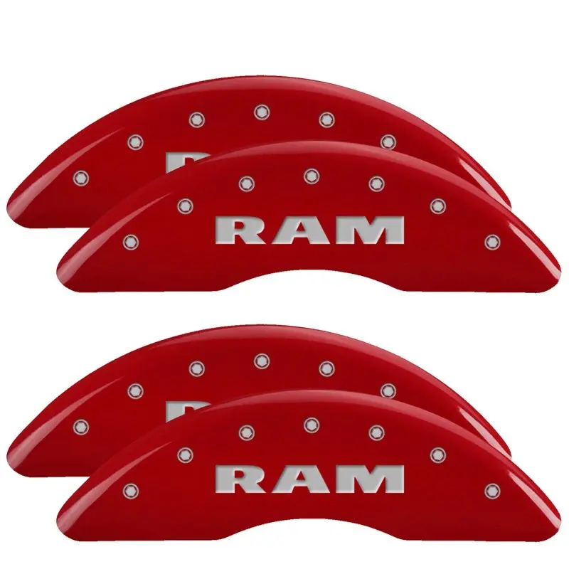 Mgp 2019+ Ram 2500/3500 4 Caliper Covers Front & Rear - Red Finish W/Mgp Logo 1