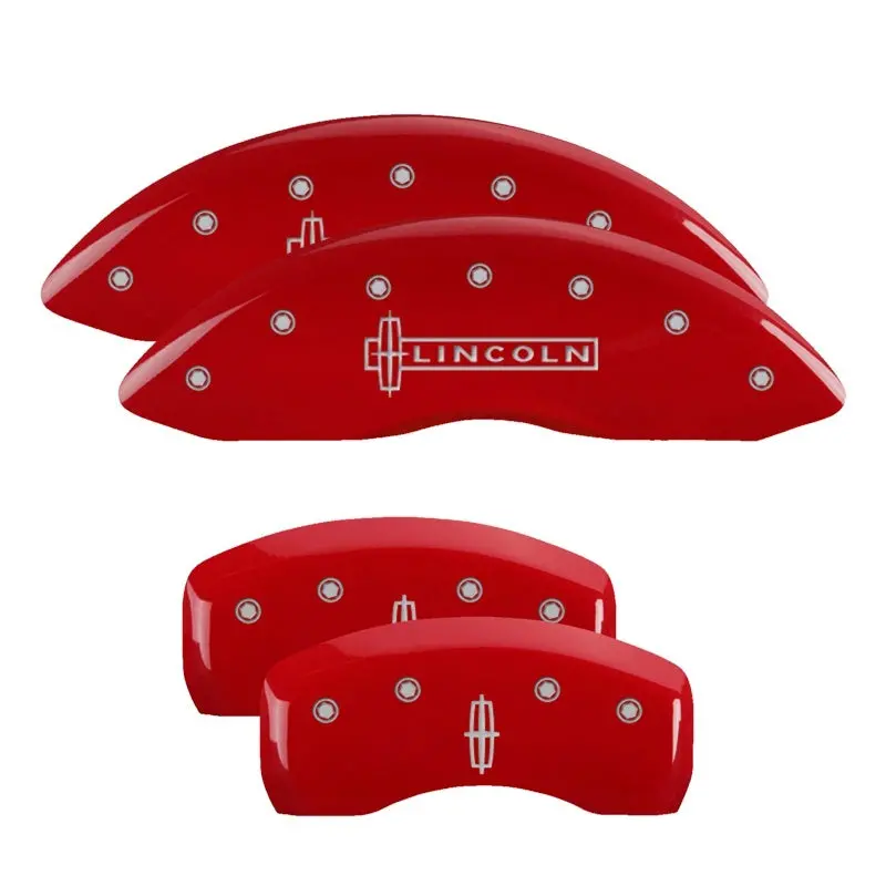 Mgp 4 Caliper Covers Engraved Fr Lincoln Rr Star Logo Red Finish Sil Char 2018 Lincoln Continental 1