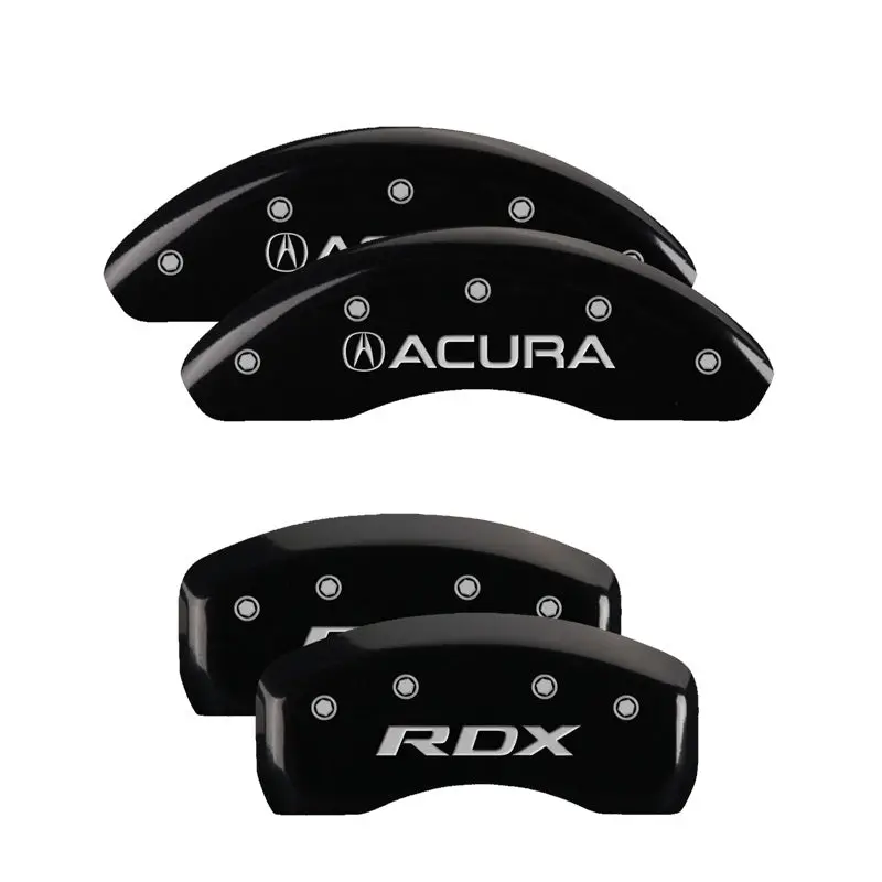 Mgp 4 Caliper Covers Engraved Front Acura Engraved Rear Rdx Black Finish Silver Ch 1