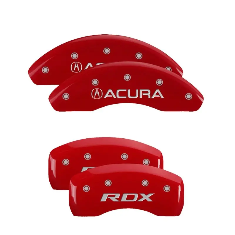 Mgp 4 Caliper Covers Engraved Front Acura Engraved Rear Rdx Red Finish Silver Ch 1