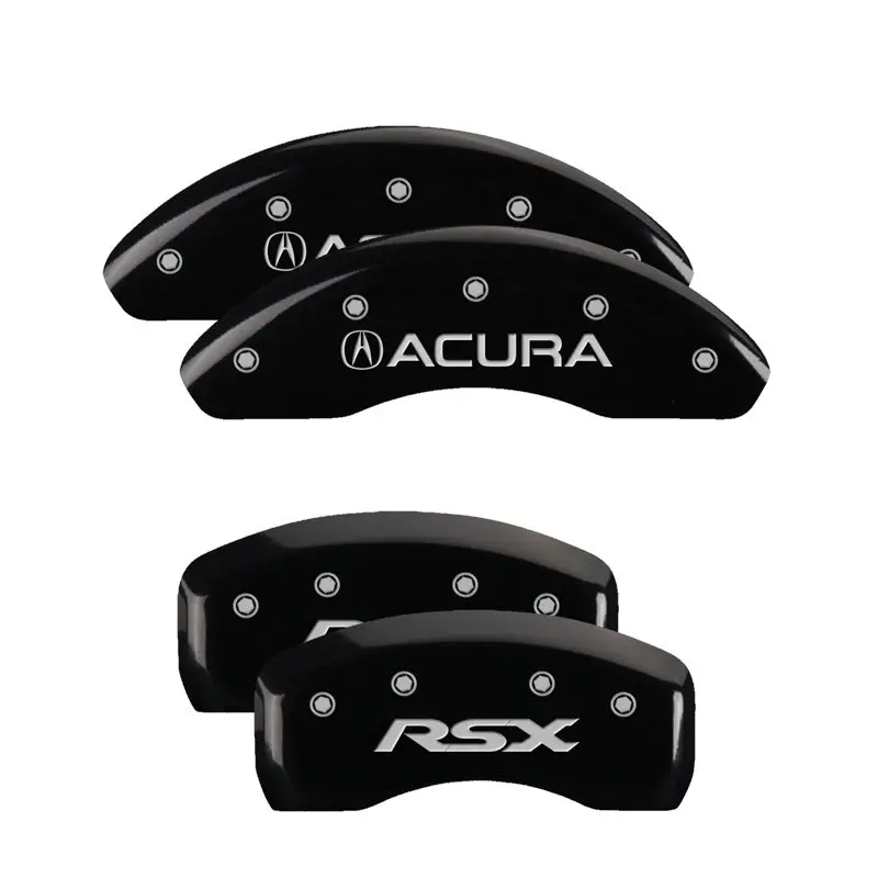 Mgp 4 Caliper Covers Engraved Front Acura Engraved Rear Rsx Black Finish Silver Ch 1