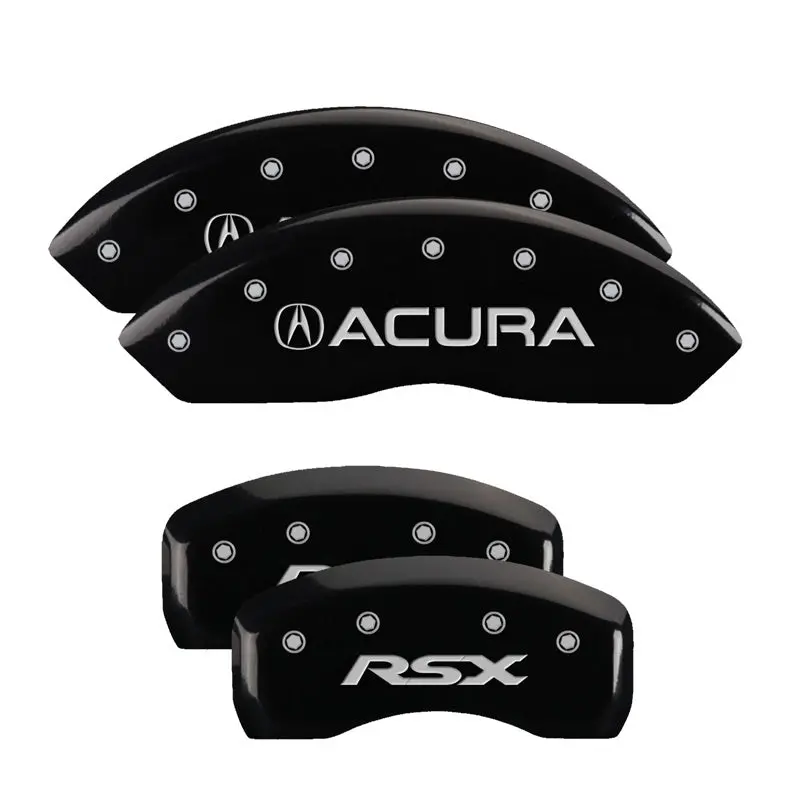Mgp 4 Caliper Covers Engraved Front Acura Engraved Rear Rsx Black Finish Silver Ch 1