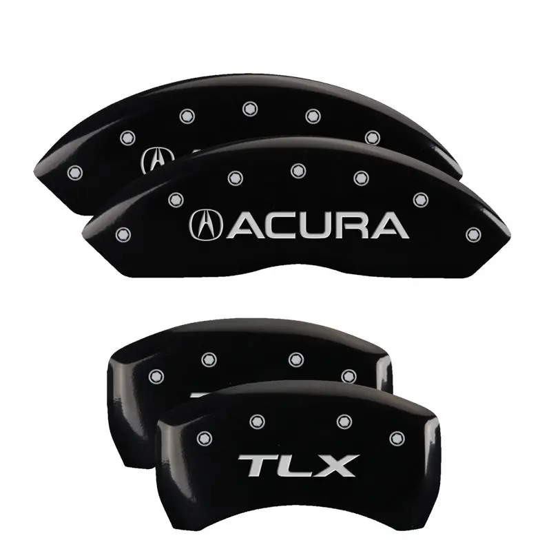 Mgp 4 Caliper Covers Engraved Front Acura Engraved Rear Tlx Black Finish Silver Ch 1