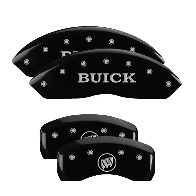 Mgp 4 Caliper Covers Engraved Front Buick Rear Black Finish Silver Char 2017 Buick Envision 1