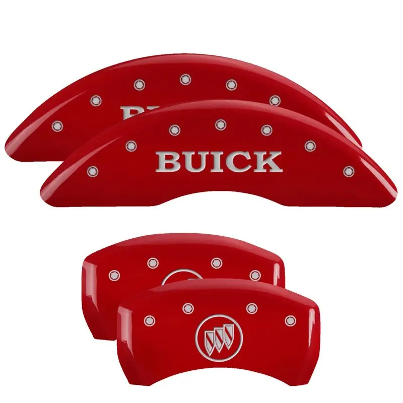 Mgp 4 Caliper Covers Engraved Front Buick Rear Red Finish Silver Char 2019 Buick Enclave 1