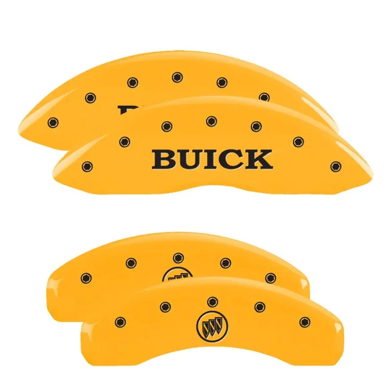 Mgp 4 Caliper Covers Engraved Front Buick Rear Yellow Finish Black Char 2007 Buick Lucerne 1