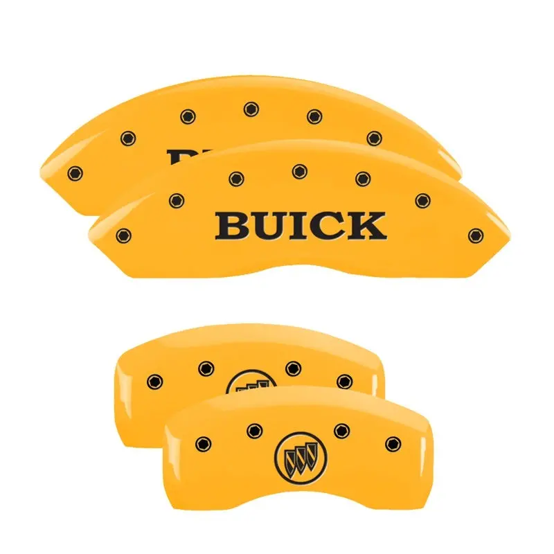 Mgp 4 Caliper Covers Engraved Front Buick Rear Yellow Finish Black Char 2018 Buick Envision 1