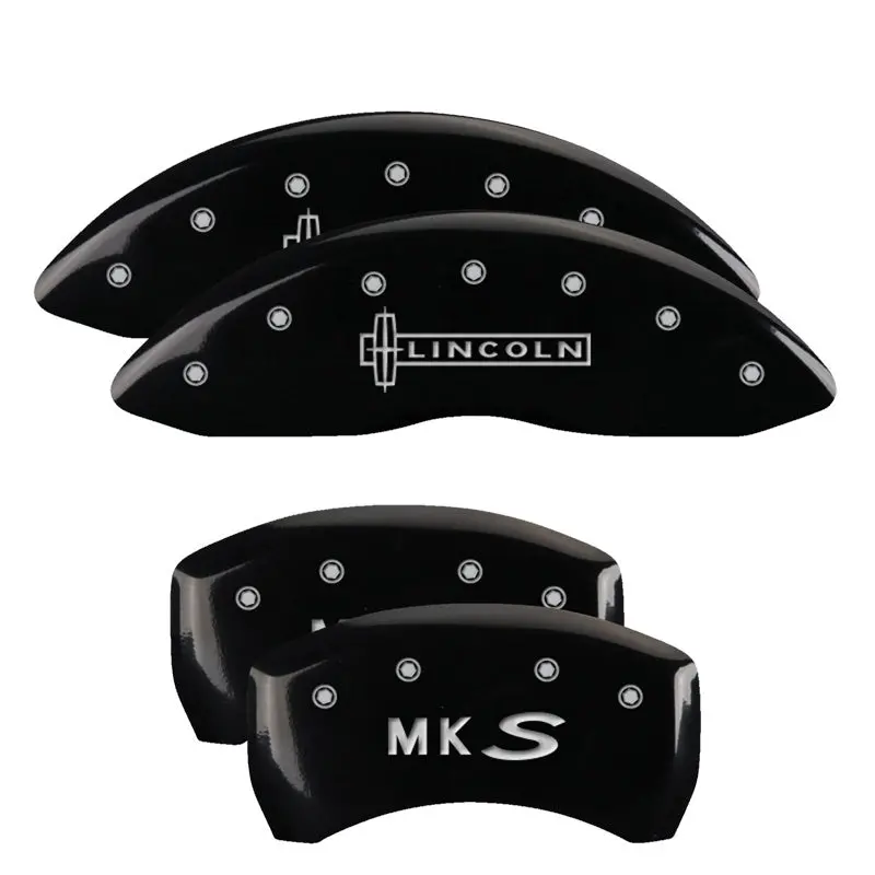 Mgp 4 Caliper Covers Engraved Front Lincoln Engraved Rear Mks Black Finish Silver Ch 1