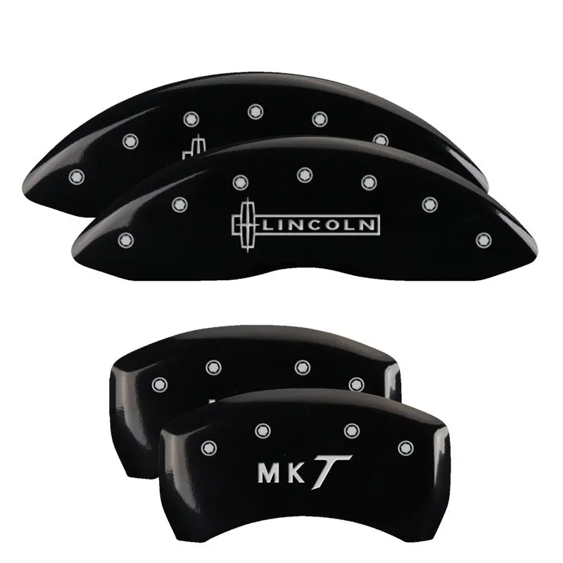 Mgp 4 Caliper Covers Engraved Front Lincoln Engraved Rear Mkt Black Finish Silver Ch 1